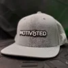 Motiv8ted Launch Hat - Flat Brim - Heather Gray